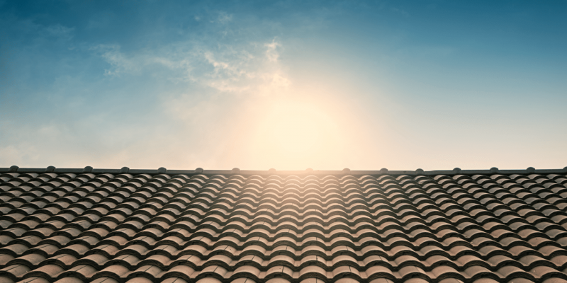Residential roof exposed to Florida’s hot and humid climate conditions